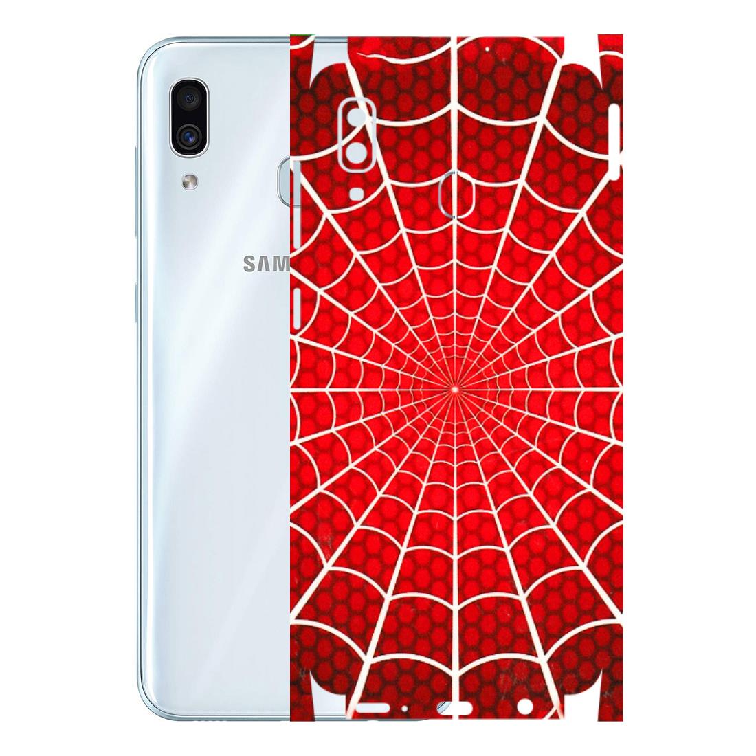 Samsung A/S Series Phone Skins (All Models) - Classic Spidey Web - 3D Embossed Finish (L-115) Samsung Galaxy A30