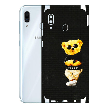 Samsung A/S Series Phone Skins (All Models) - Classy Teddy Bear - 3D Embossed Finish (L-116) Samsung Galaxy A30