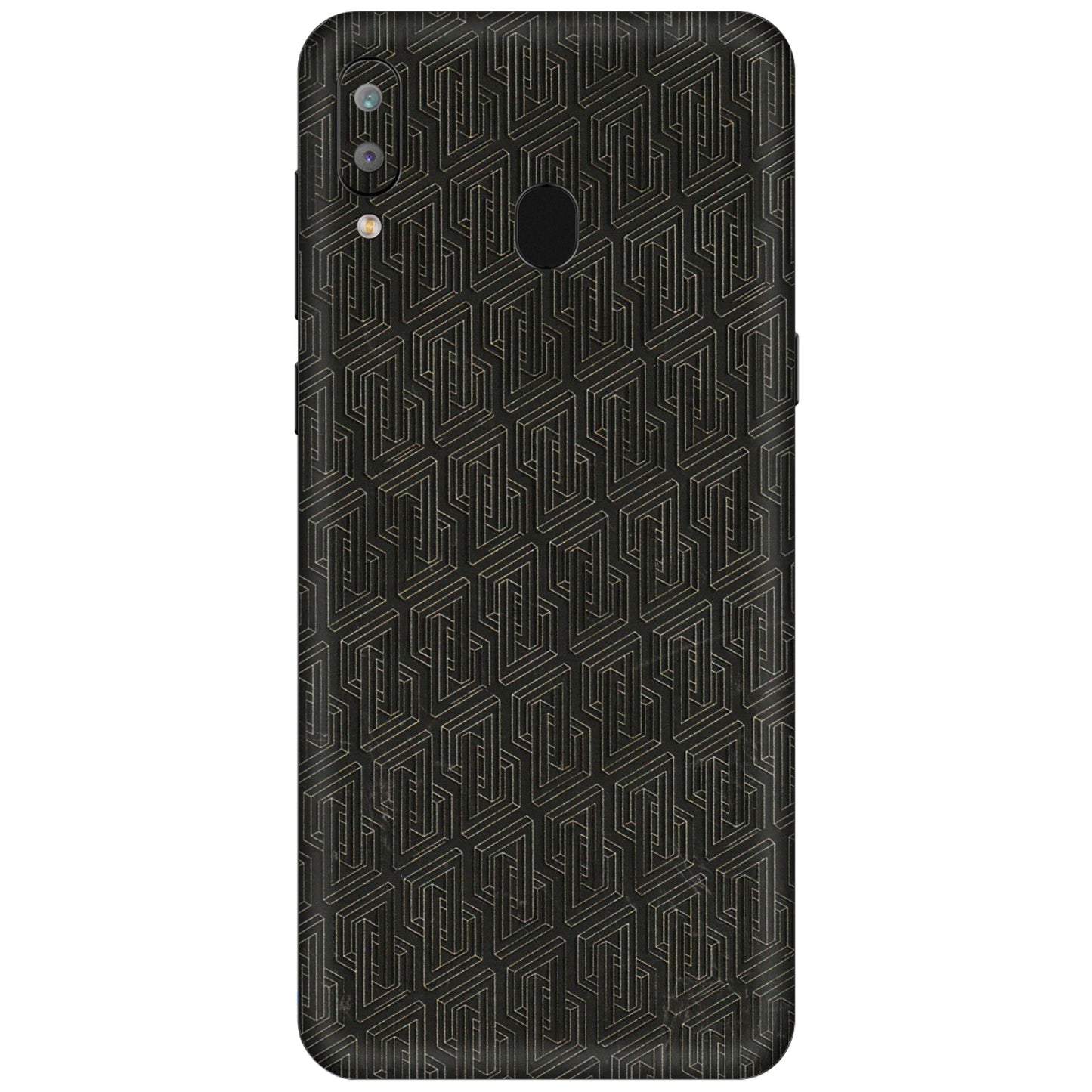 Samsung A/S Series Phone Skins (All Models) - Black Abstract Pattern - 3D Embossed Finish (L-117) Samsung Galaxy A30