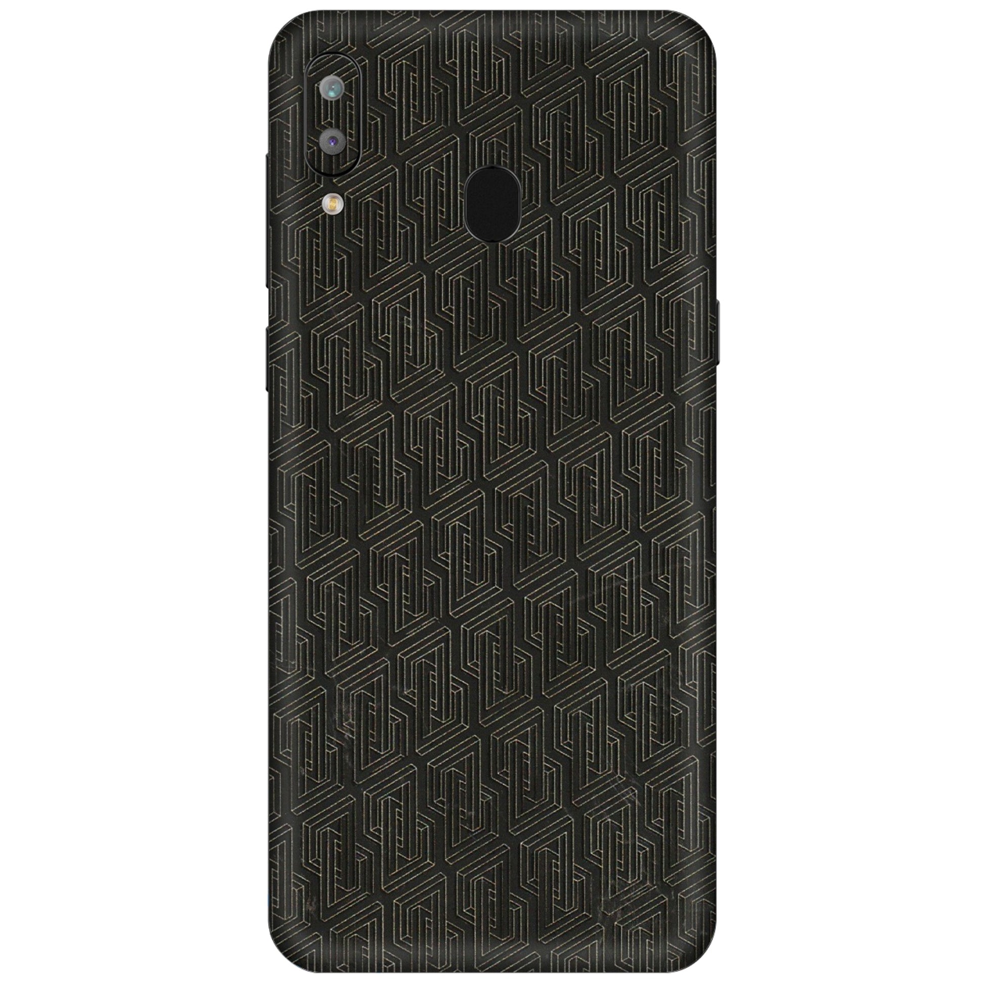 Samsung A/S Series Phone Skins (All Models) - Black Abstract Pattern - 3D Embossed Finish (L-117) Samsung Galaxy A30