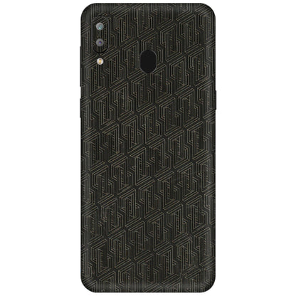 Samsung A/S Series Phone Skins (All Models) - Black Abstract Pattern - 3D Embossed Finish (L-117) Samsung Galaxy A30