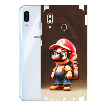 Samsung A/S Series Phone Skins (All Models) - Little Mario - 3D Embossed Finish (L-119) Samsung Galaxy A30