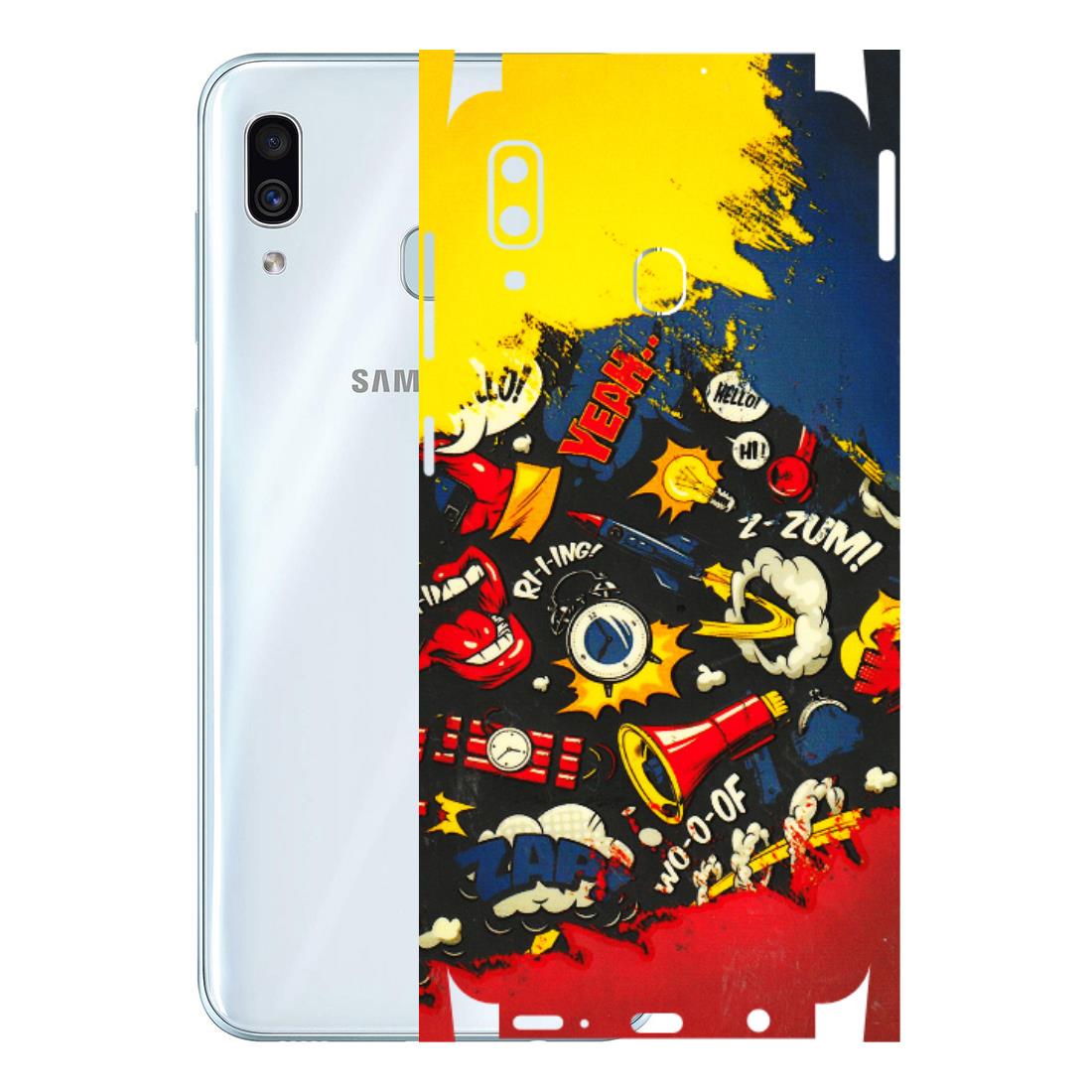 Samsung A/S Series Phone Skins (All Models) - Pacific Doodle Art - 3D Embossed Finish (L-120) Samsung Galaxy A30