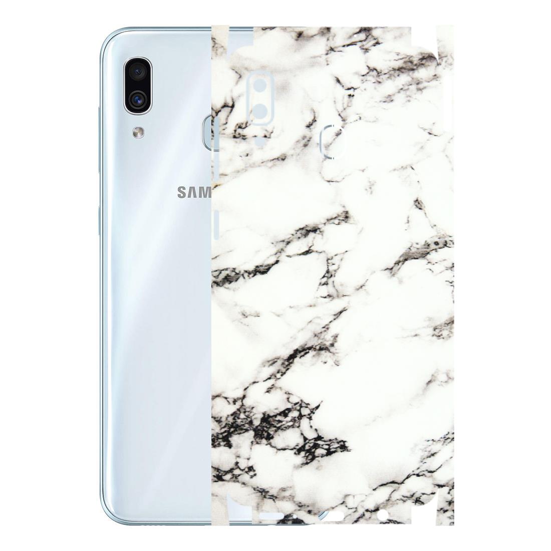 Samsung A/S Series Phone Skins (All Models) - Black and White Marble Texture - 3D Embossed Finish (L-124) Samsung Galaxy A30