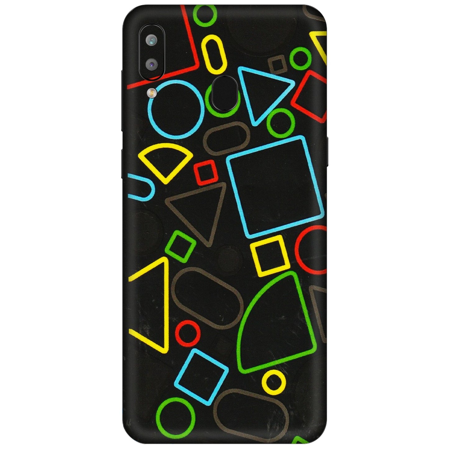 Samsung A/S Series Phone Skins (All Models) - Black Shapes - 3D Embossed Finish (L-131) Samsung Galaxy A30