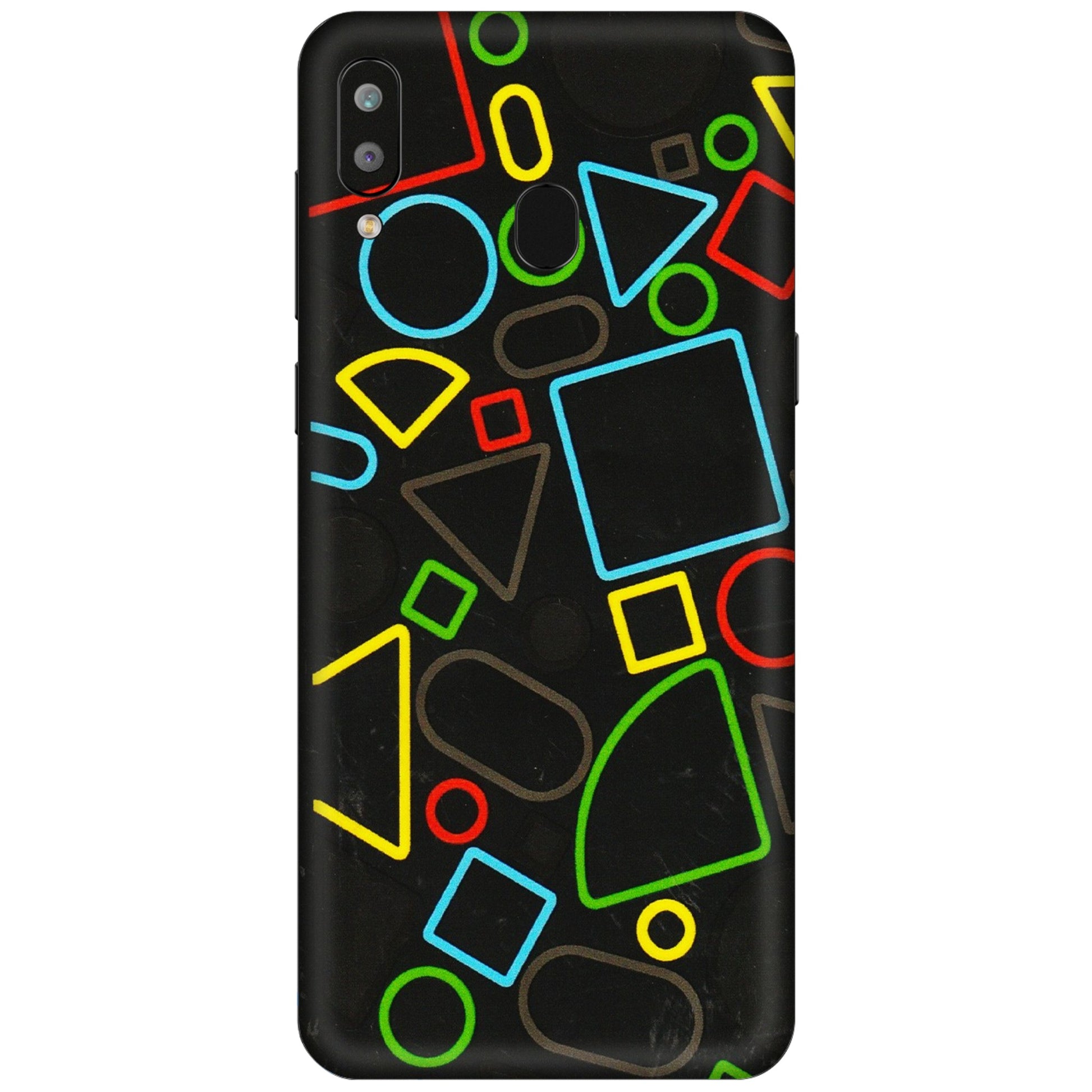 Samsung A/S Series Phone Skins (All Models) - Black Shapes - 3D Embossed Finish (L-131) Samsung Galaxy A30