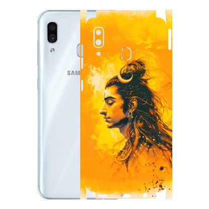 Samsung A/S Series Phone Skins (All Models) - Shiv Shakti - 3D Embossed Finish (L-14) Samsung Galaxy A30