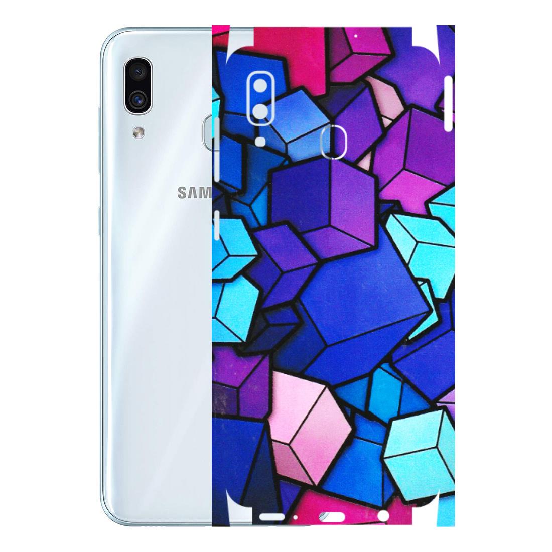 Samsung A/S Series Phone Skins (All Models) - Cube Doodle - 3D Embossed Finish (L-141) Samsung Galaxy A30