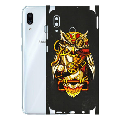 Samsung A/S Series Phone Skins (All Models) - Classy Smart Owl - 3D Embossed Finish (L-144) Samsung Galaxy A30