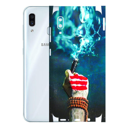 Samsung A/S Series Phone Skins (All Models) - Mahadev Bhakt - 3D Embossed Finish (L-146) Samsung Galaxy A30