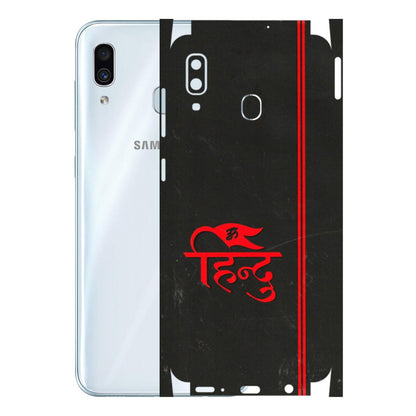 Samsung A/S Series Phone Skins (All Models) - Hindu Black - 3D Embossed Finish (L-153) Samsung Galaxy A30