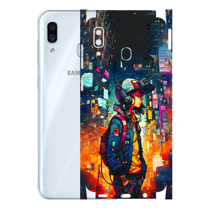 Samsung A/S Series Phone Skins (All Models) - Street Anime Guy - 3D Embossed Finish (L-158) Samsung Galaxy A30