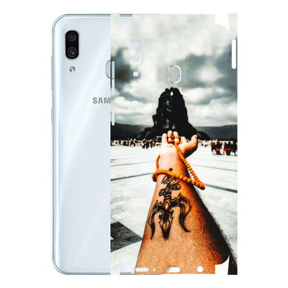 Samsung A/S Series Phone Skins (All Models) - Jai Adiyogi Mahakaal - 3D Embossed Finish (L-164) Samsung Galaxy A30