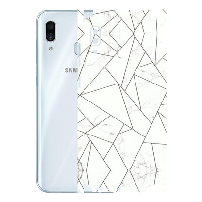 Samsung A/S Series Phone Skins (All Models) - Luxury White Marble Effect - 3D Embossed Finish (L-168) Samsung Galaxy A30