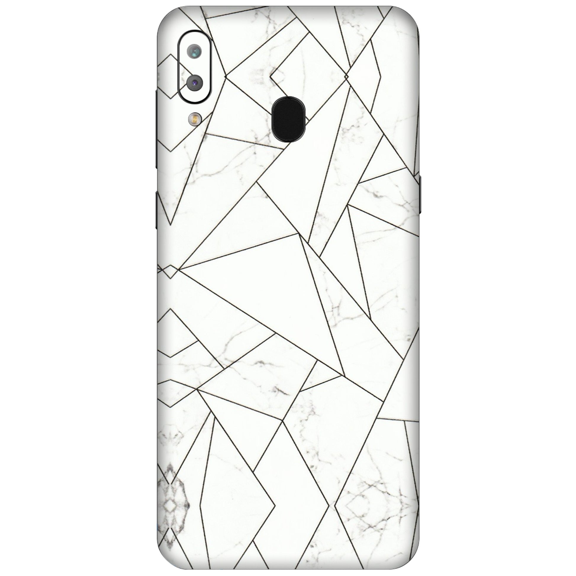 Samsung A/S Series Phone Skins (All Models) - Luxury White Marble Effect - 3D Embossed Finish (L-168) Samsung Galaxy A30