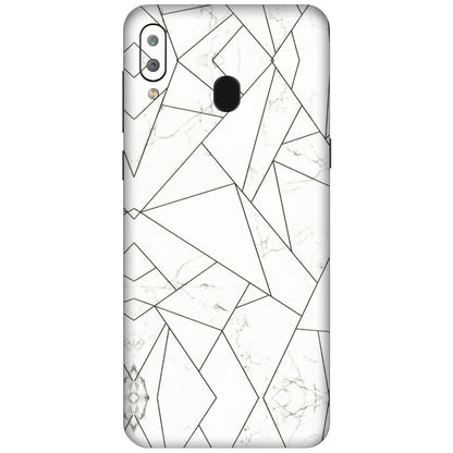 Samsung A/S Series Phone Skins (All Models) - Luxury White Marble Effect - 3D Embossed Finish (L-168) Samsung Galaxy A30