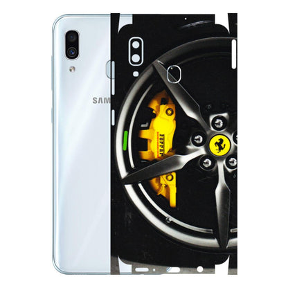 Samsung A/S Series Phone Skins (All Models) - Ferrari Wheel Alloy - 3D Embossed Finish (L-173) Samsung Galaxy A30