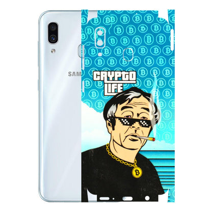 Samsung A/S Series Phone Skins (All Models) - Crypto Thug Life - 3D Embossed Finish (L-179) Samsung Galaxy A30