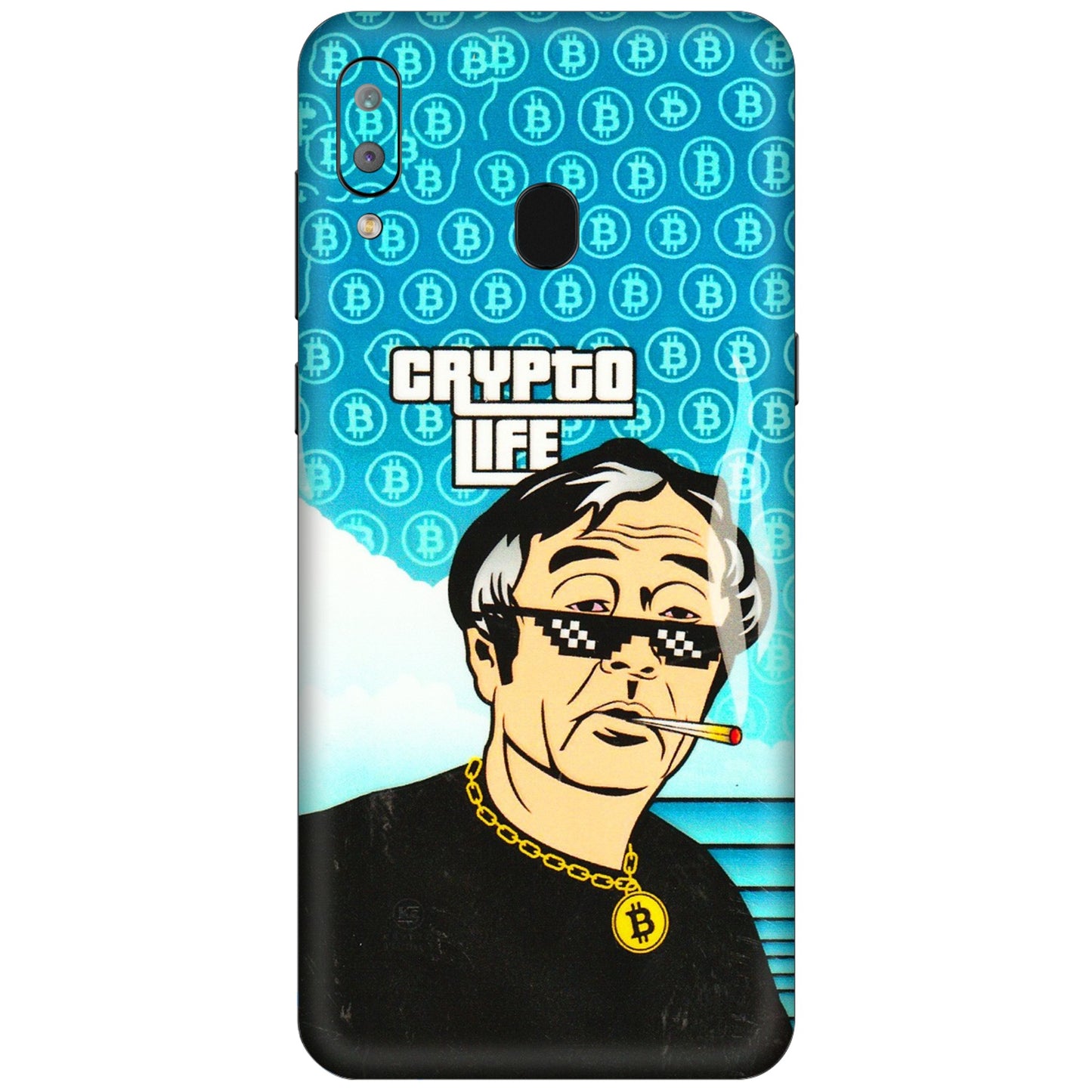 Samsung A/S Series Phone Skins (All Models) - Crypto Thug Life - 3D Embossed Finish (L-179) Samsung Galaxy A30