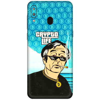 Samsung A/S Series Phone Skins (All Models) - Crypto Thug Life - 3D Embossed Finish (L-179) Samsung Galaxy A30