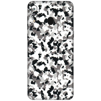 Samsung A/S Series Phone Skins (All Models) - White Black Camouflage - 3D Embossed Finish (L-18) Samsung Galaxy A30