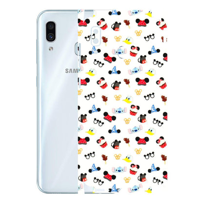 Samsung A/S Series Phone Skins (All Models) - Minnie Mouse & Donald Doodles s - 3D Embossed Finish (L-194) Samsung Galaxy A30