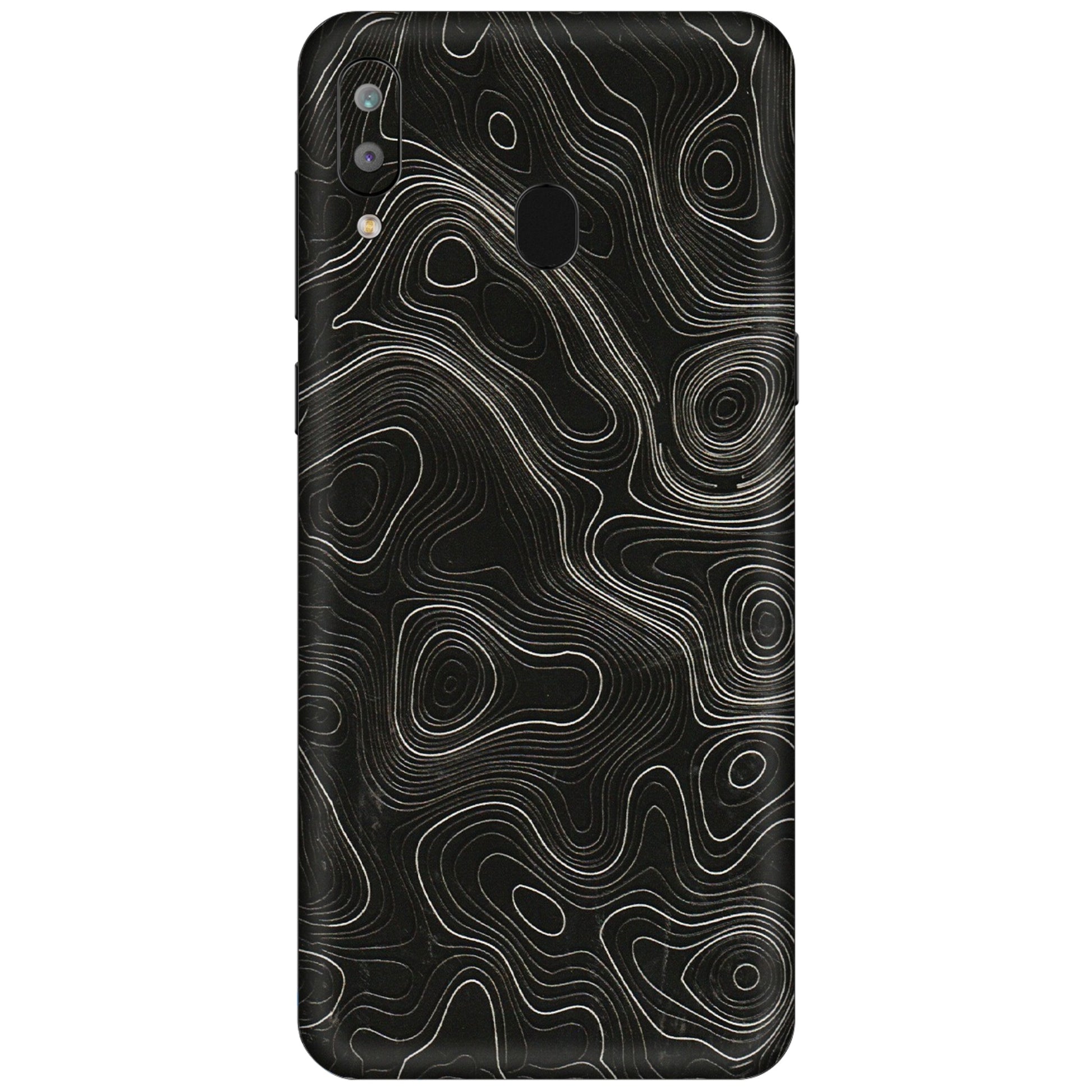 Samsung A/S Series Phone Skins (All Models) - Black Swirl - 3D Embossed Finish (L-196) Samsung Galaxy A30