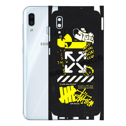 Samsung A/S Series Phone Skins (All Models) - Anti Social Graffiti - 3D Embossed Finish (L-198) Samsung Galaxy A30