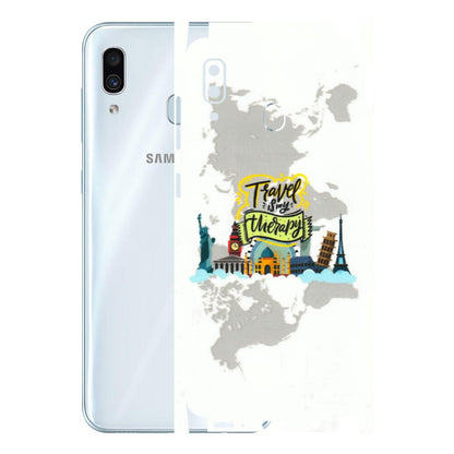 Samsung A/S Series Phone Skins (All Models) - Travel Therapy - 3D Embossed Finish (L-199) Samsung Galaxy A30