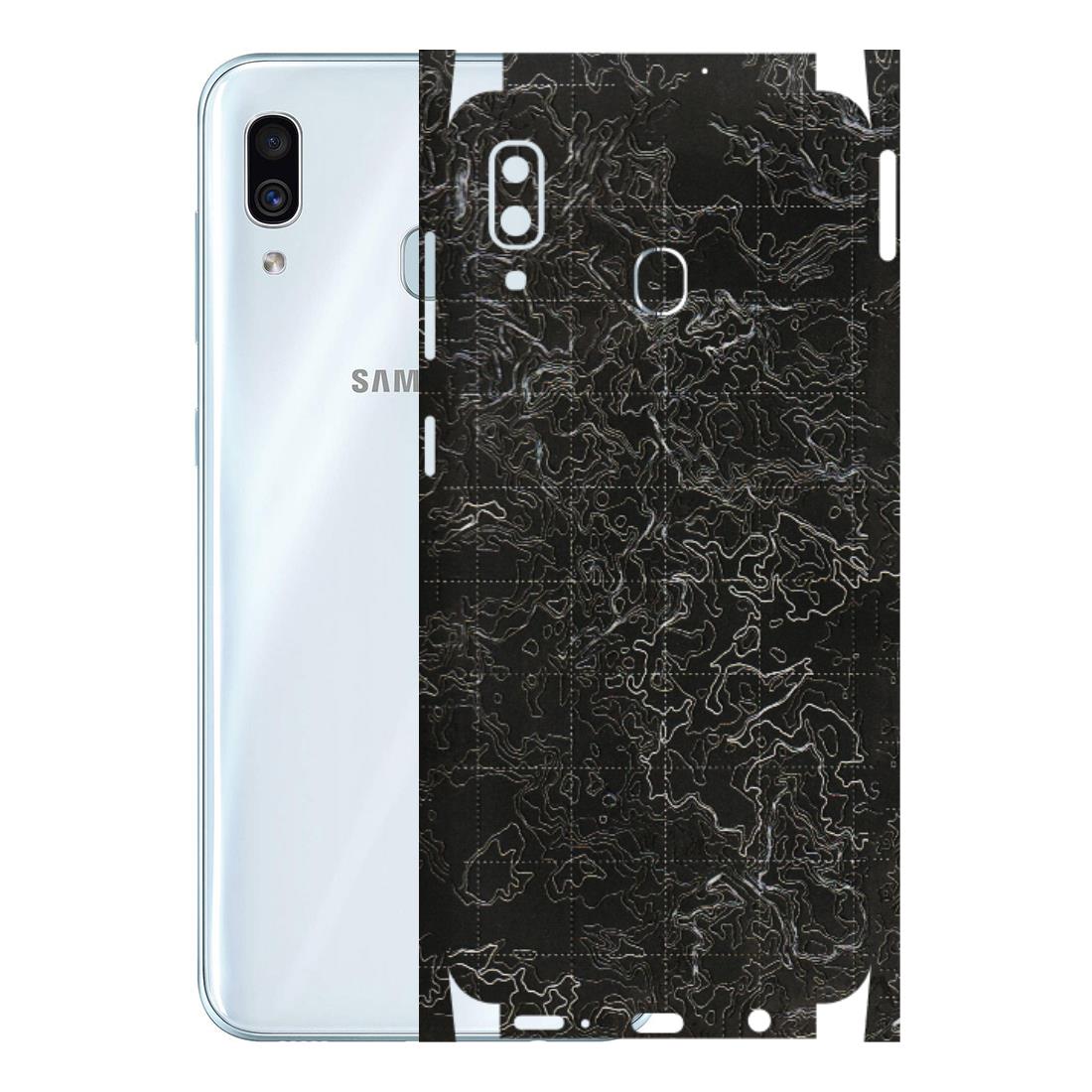 Samsung A/S Series Phone Skins (All Models) - Black map Texture - 3D Embossed Finish (L-201) Samsung Galaxy A30