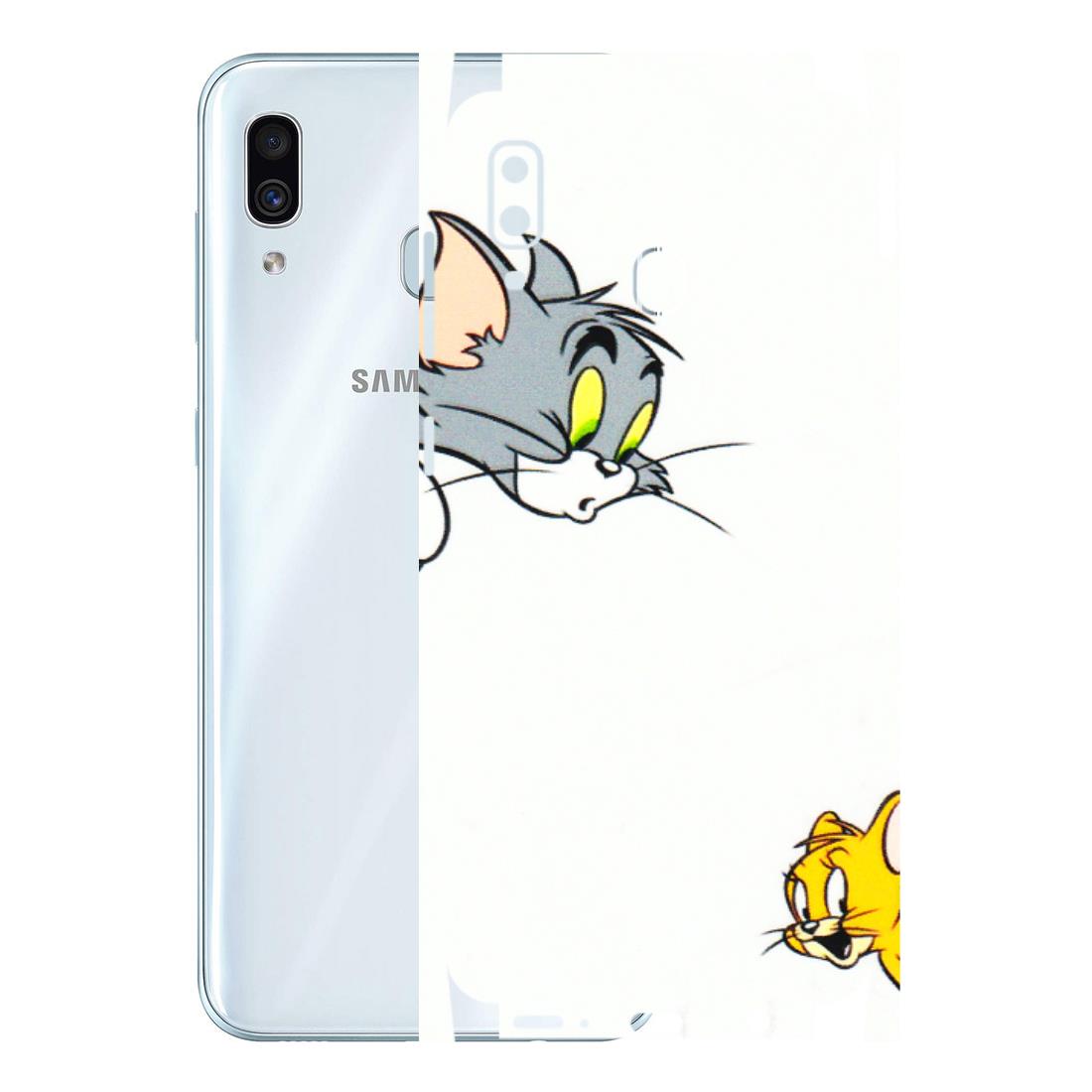 Samsung A/S Series Phone Skins (All Models) - Cute Tom And Jerry - 3D Embossed Finish (L-220) Samsung Galaxy A30