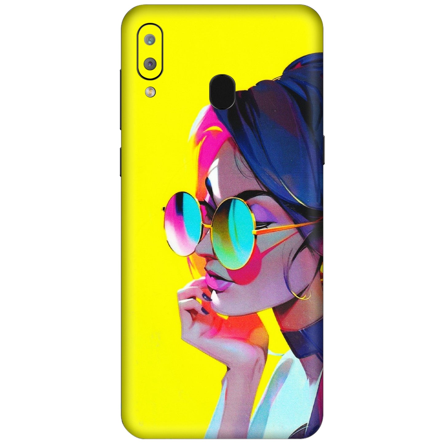 Samsung A/S Series Phone Skins (All Models) - Bold Stylish Girl - 3D Embossed Finish (L-222) Samsung Galaxy A30