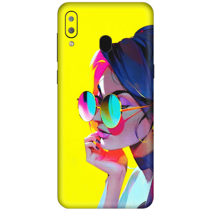 Samsung A/S Series Phone Skins (All Models) - Bold Stylish Girl - 3D Embossed Finish (L-222) Samsung Galaxy A30