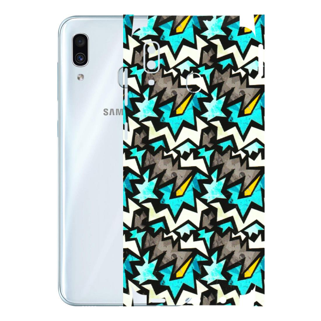 Samsung A/S Series Phone Skins (All Models) - Funky Zig Zag - 3D Embossed Finish (L-223) Samsung Galaxy A30