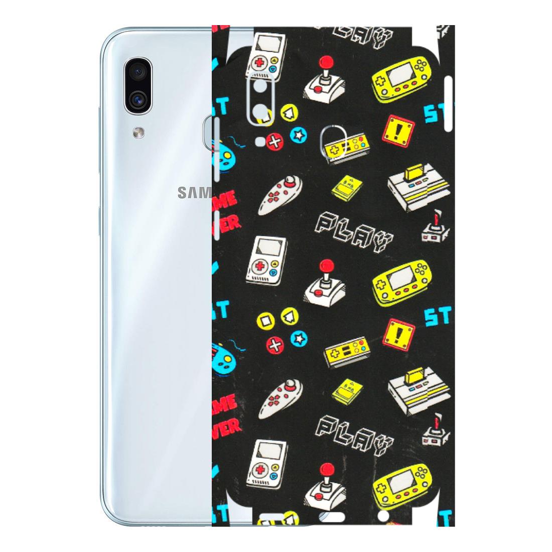 Samsung A/S Series Phone Skins (All Models) - Gaming Doodles - 3D Embossed Finish (L-224) Samsung Galaxy A30