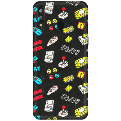 Samsung A/S Series Phone Skins (All Models) - Gaming Doodles - 3D Embossed Finish (L-224) Samsung Galaxy A30