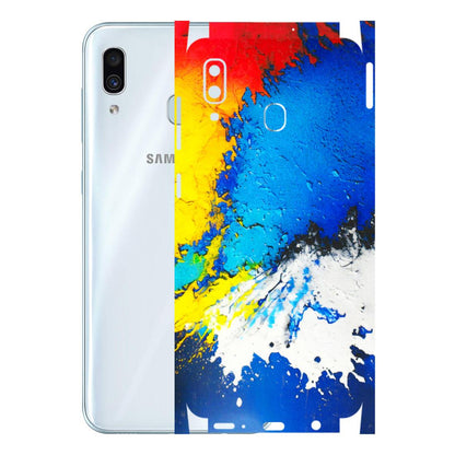 Samsung A/S Series Phone Skins (All Models) - Acrylic Paint Spill - 3D Embossed Finish (L-229) Samsung Galaxy A30