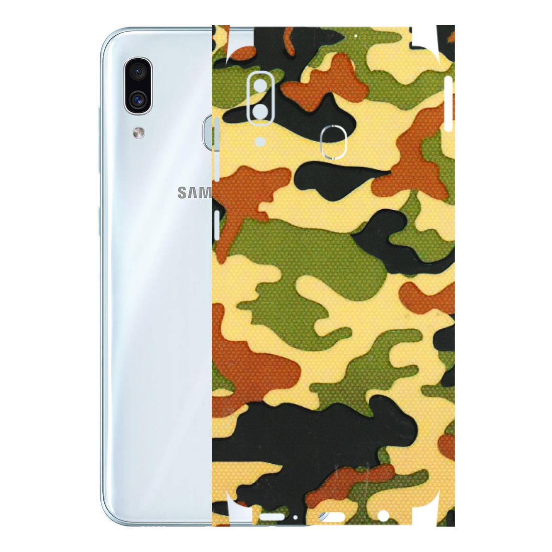 Samsung A/S Series Phone Skins (All Models) - Indian Military - 3D Embossed Finish (L-234) Samsung Galaxy A30