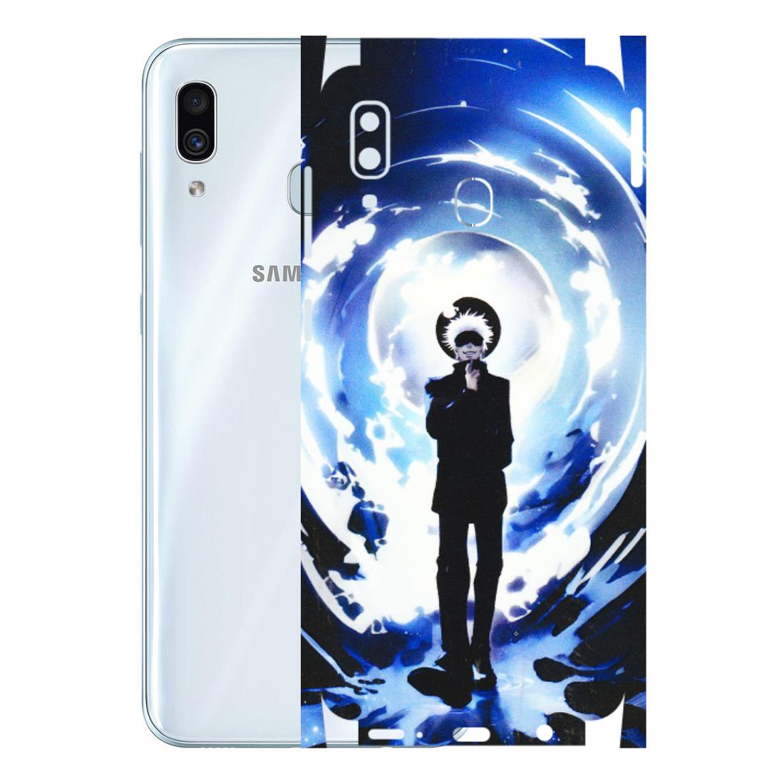 Samsung A/S Series Phone Skins (All Models) - Satoru Gojo Dark Blue - 3D Embossed Finish (L-235) Samsung Galaxy A30