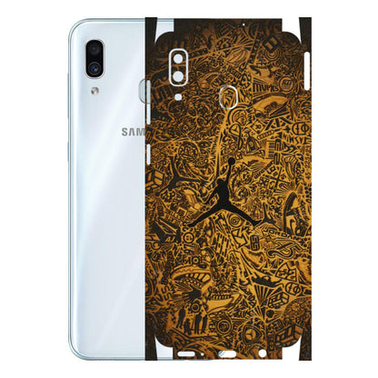 Samsung A/S Series Phone Skins (All Models) - Premium Gold Basketball Player - 3D Embossed Finish (L-236) Samsung Galaxy A30