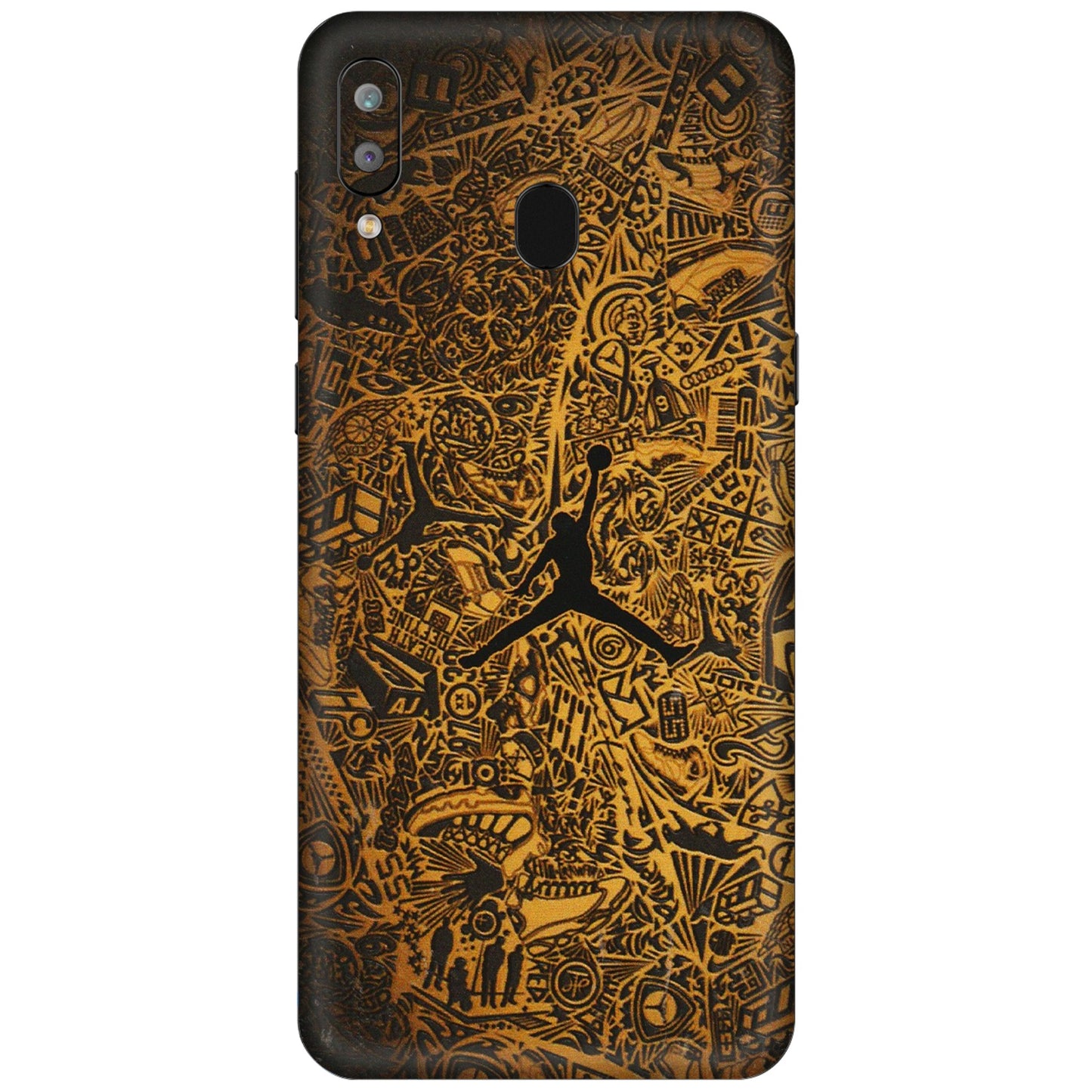 Samsung A/S Series Phone Skins (All Models) - Premium Gold Basketball Player - 3D Embossed Finish (L-236) Samsung Galaxy A30