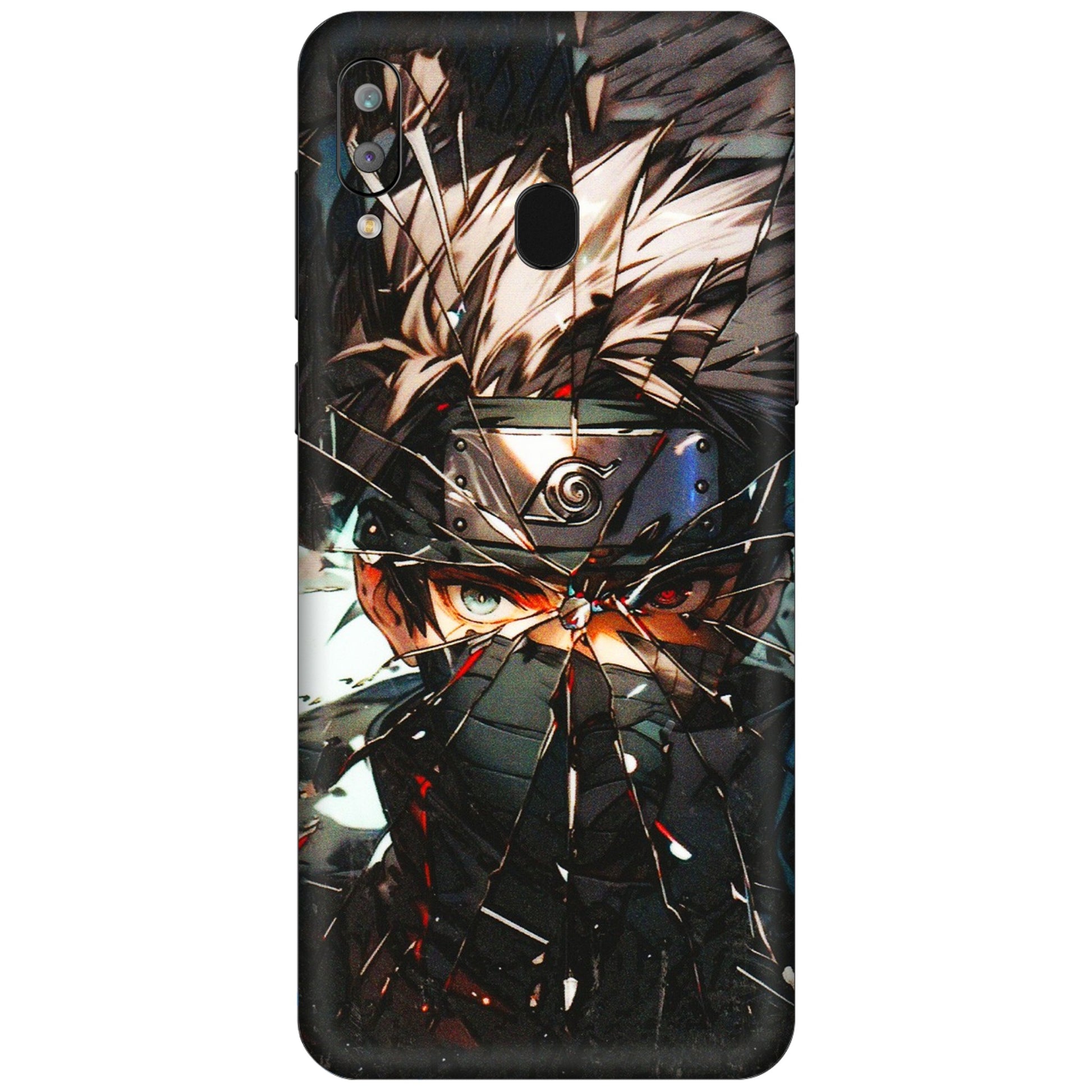 Samsung A/S Series Phone Skins (All Models) - Kakashi Shattered Glass Effect - 3D Embossed Finish (L-237) Samsung Galaxy A30