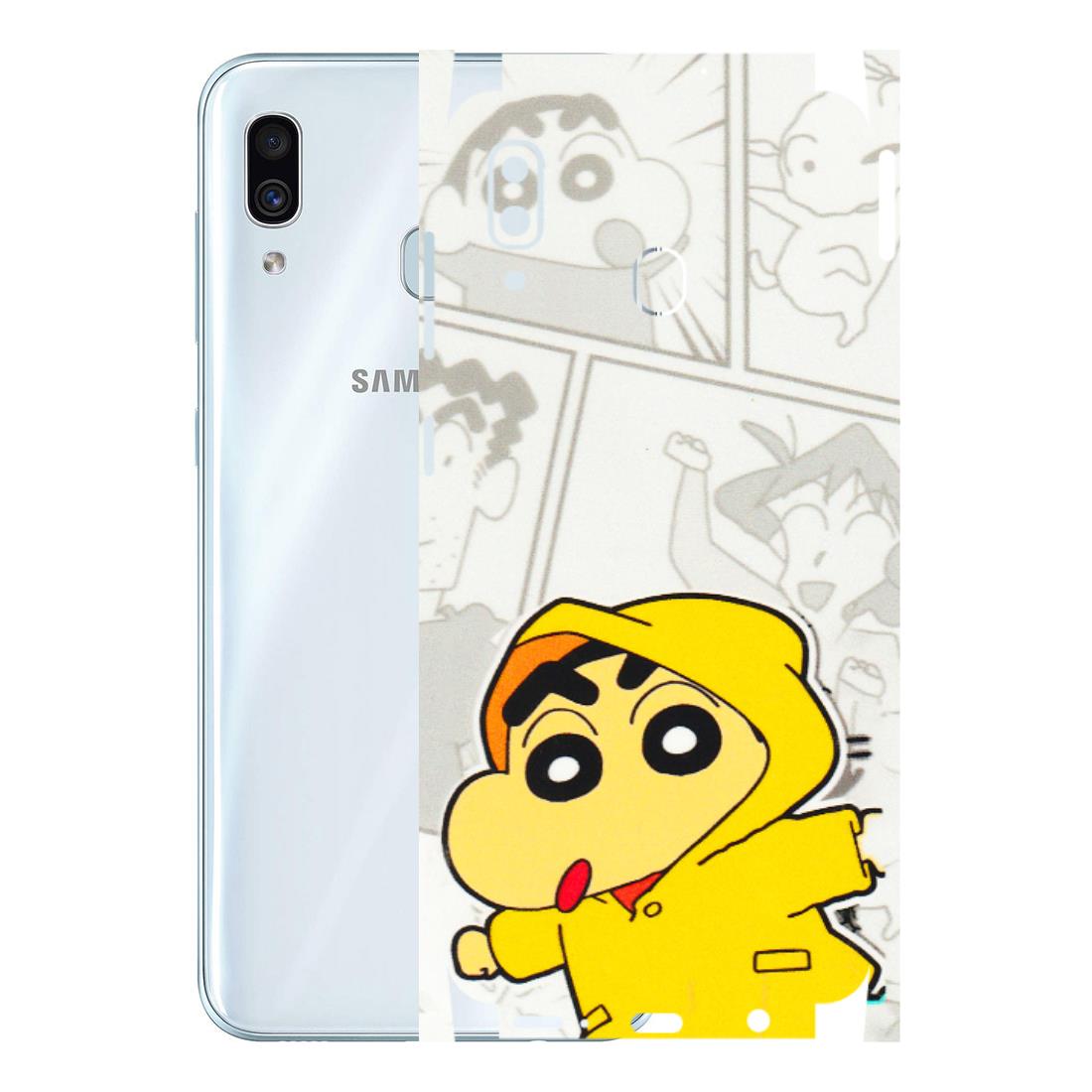 Samsung A/S Series Phone Skins (All Models) - Yellow Shinchan Comic - 3D Embossed Finish (L-246) Samsung Galaxy A30