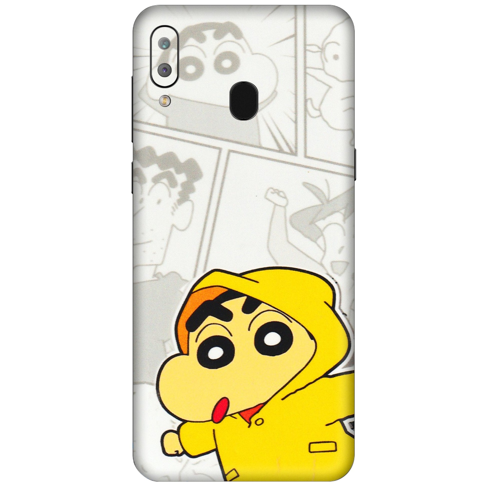 Samsung A/S Series Phone Skins (All Models) - Yellow Shinchan Comic - 3D Embossed Finish (L-246) Samsung Galaxy A30