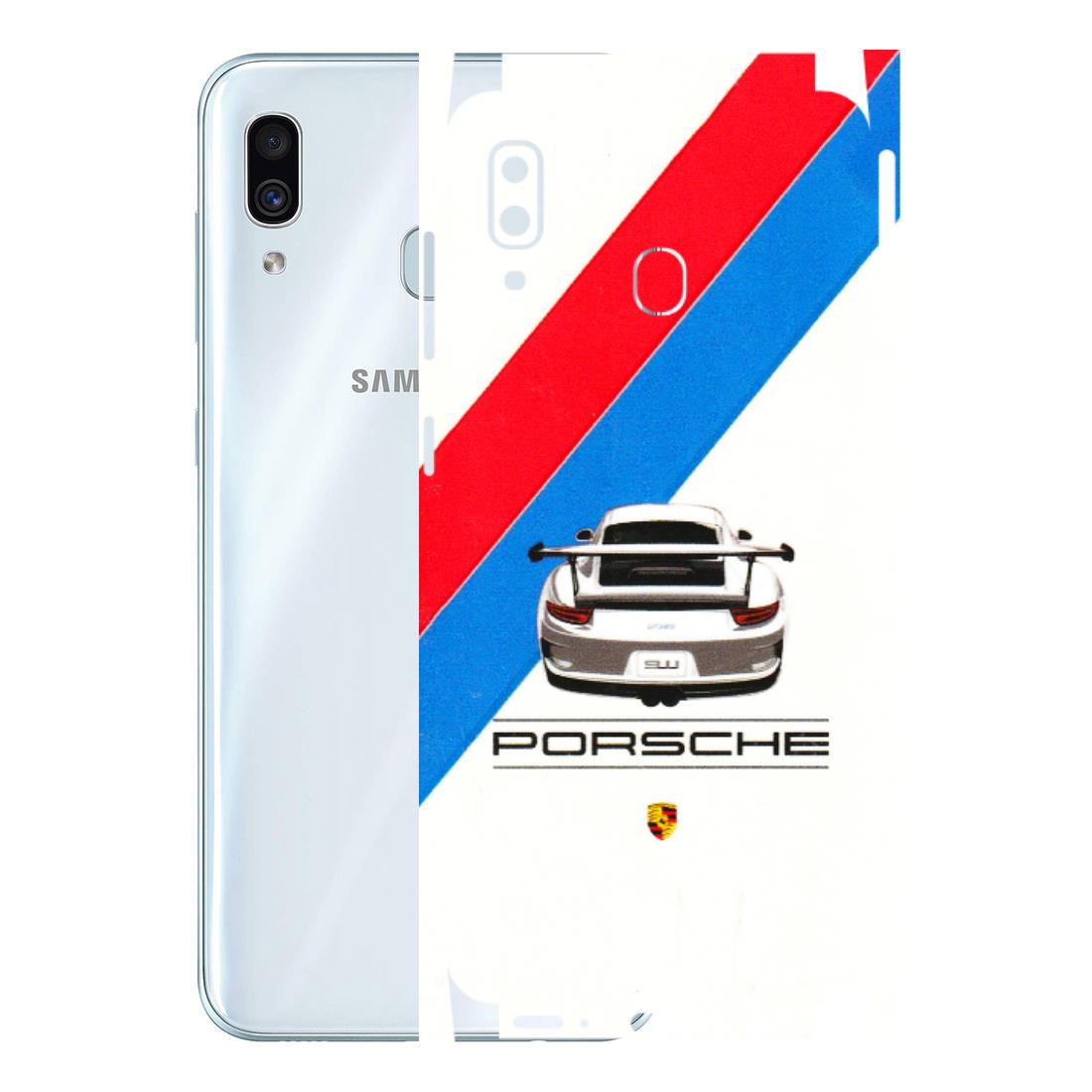 Samsung A/S Series Phone Skins (All Models) - Porche Car Sober Logo - 3D Embossed Finish (L-248) Samsung Galaxy A30