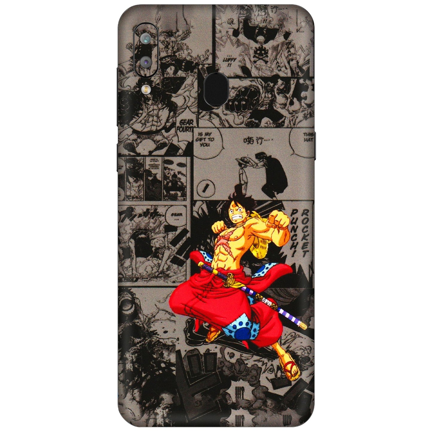 Samsung A/S Series Phone Skins (All Models) - One Piece Rocket Punch Manga - 3D Embossed Finish (L-25) Samsung Galaxy A30