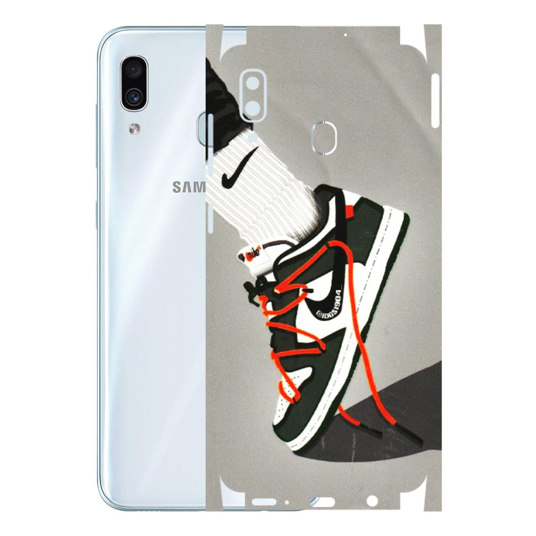 Samsung A/S Series Phone Skins (All Models) - New Grey Sneaker - 3D Embossed Finish (L-261) Samsung Galaxy A30