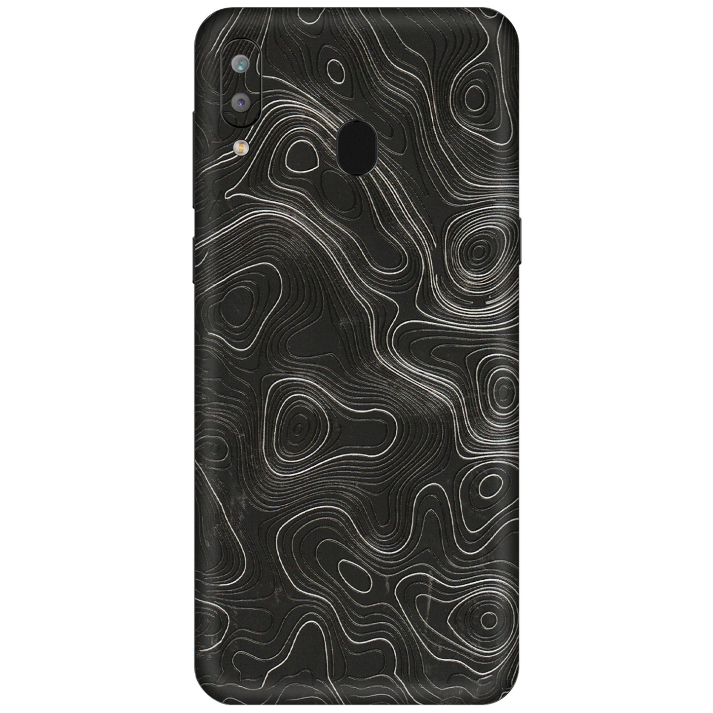 Samsung A/S Series Phone Skins (All Models) - Abstract White Line Map - 3D Embossed Finish (L-269) Samsung Galaxy A30