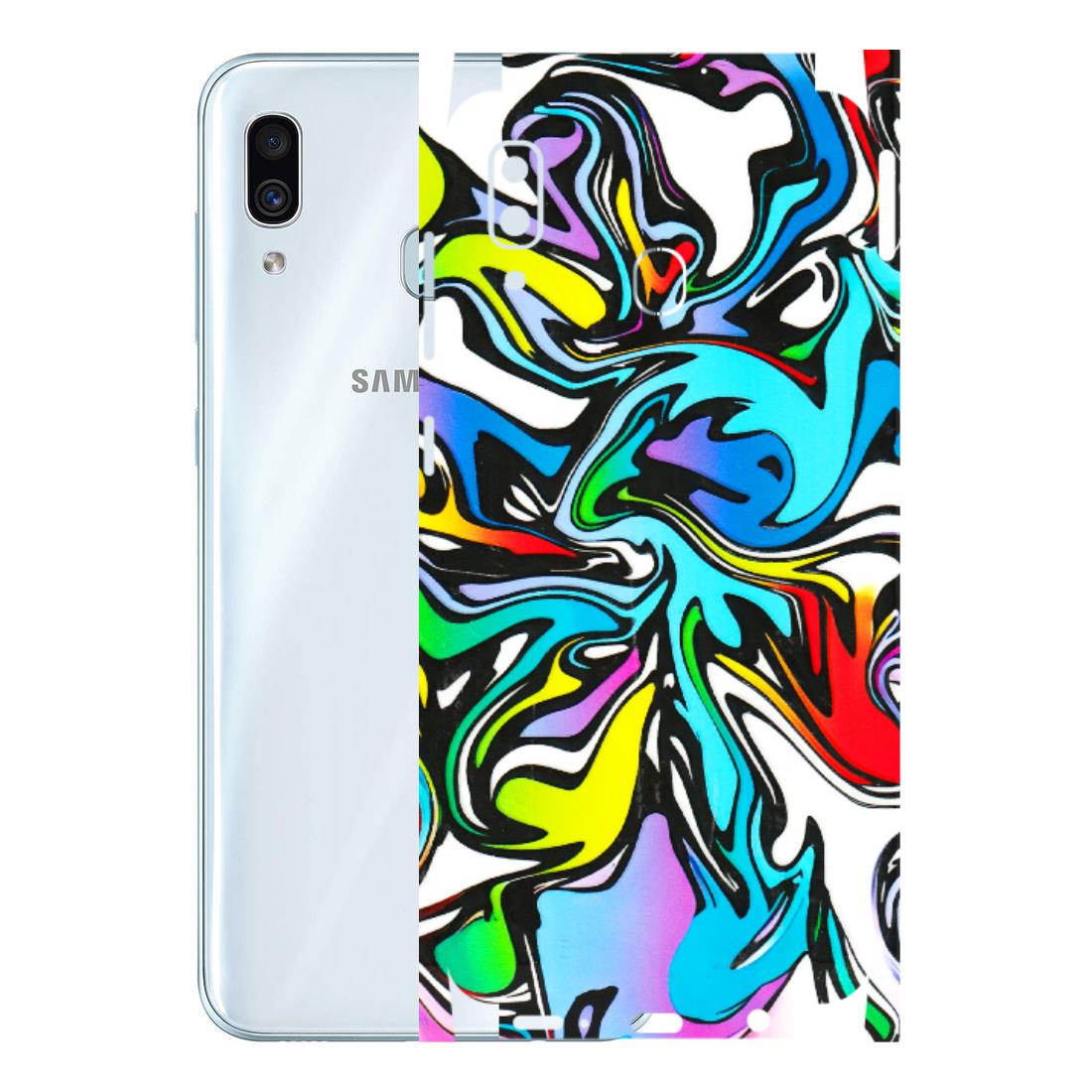 Samsung A/S Series Phone Skins (All Models) - Abstract Colour Paints - 3D Embossed Finish (L-271) Samsung Galaxy A30