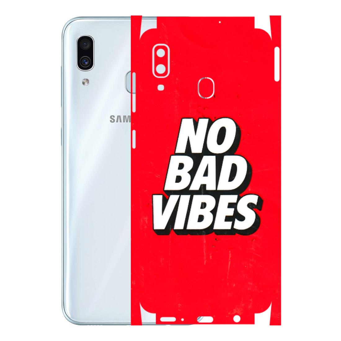 Samsung A/S Series Phone Skins (All Models) - No Bad Vibes - 3D Embossed Finish (L-280) Samsung Galaxy A30